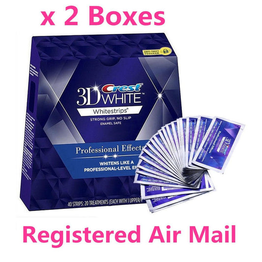 Crest 3D White Professional Effects Whitestrips Teeth Whitening Strips Kit, 20 Treatments