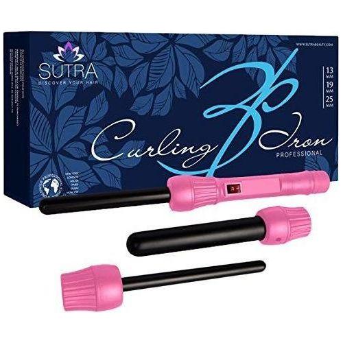 Sutra Beauty Triple Barrel Interchangeable Curling Iron Pink