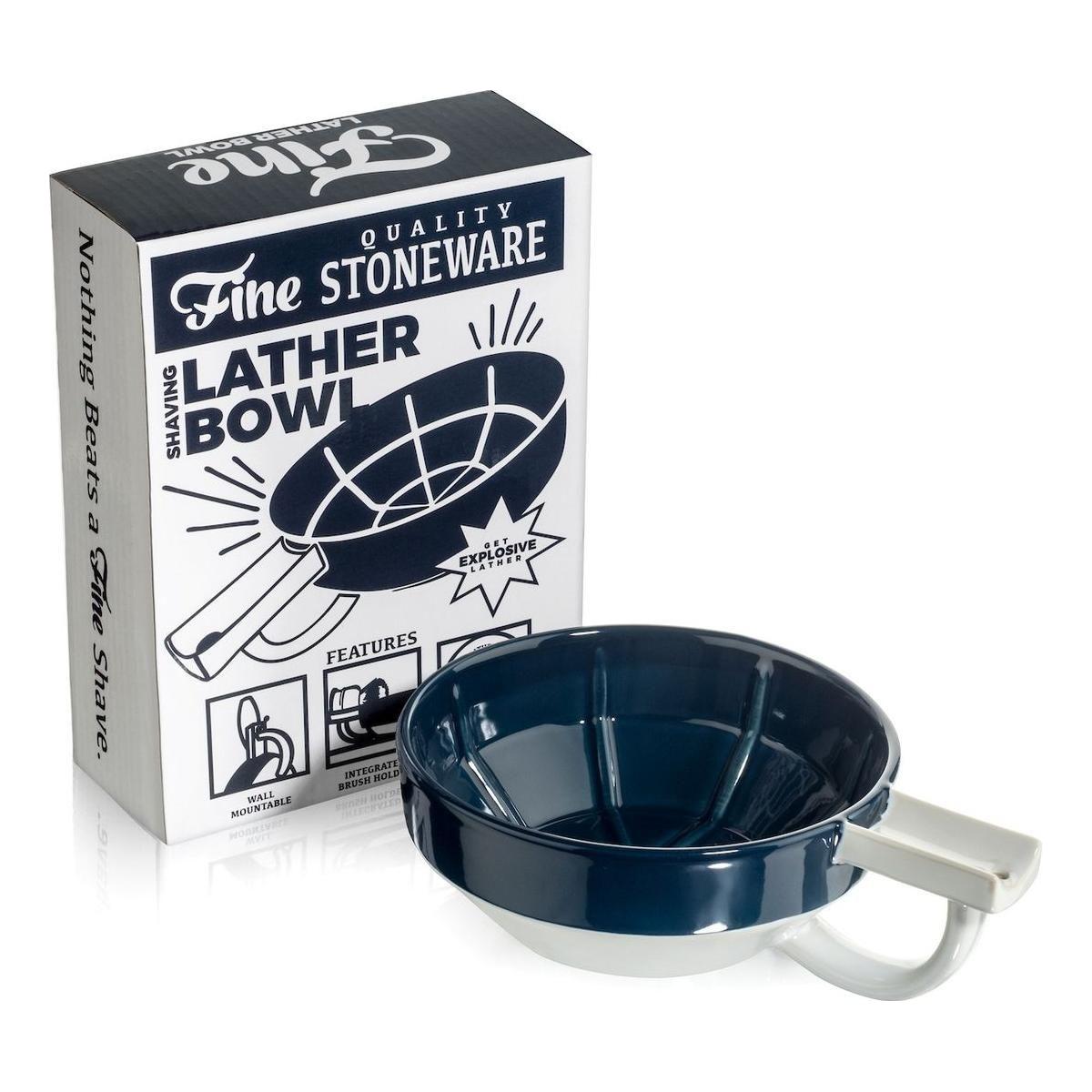 Fine Wet Shave Lather Bowl Blue