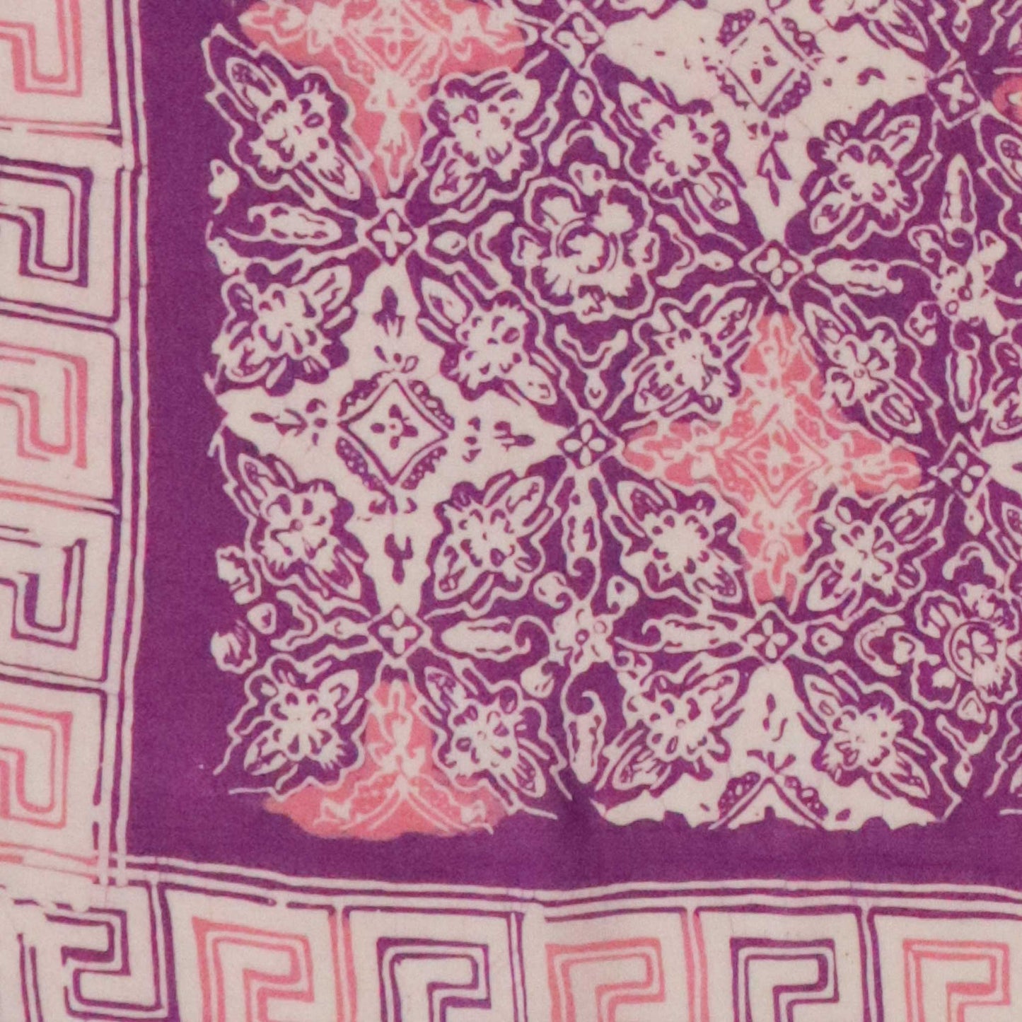 Large 39" Hand Dyed Batik Bandana - Lavender Love