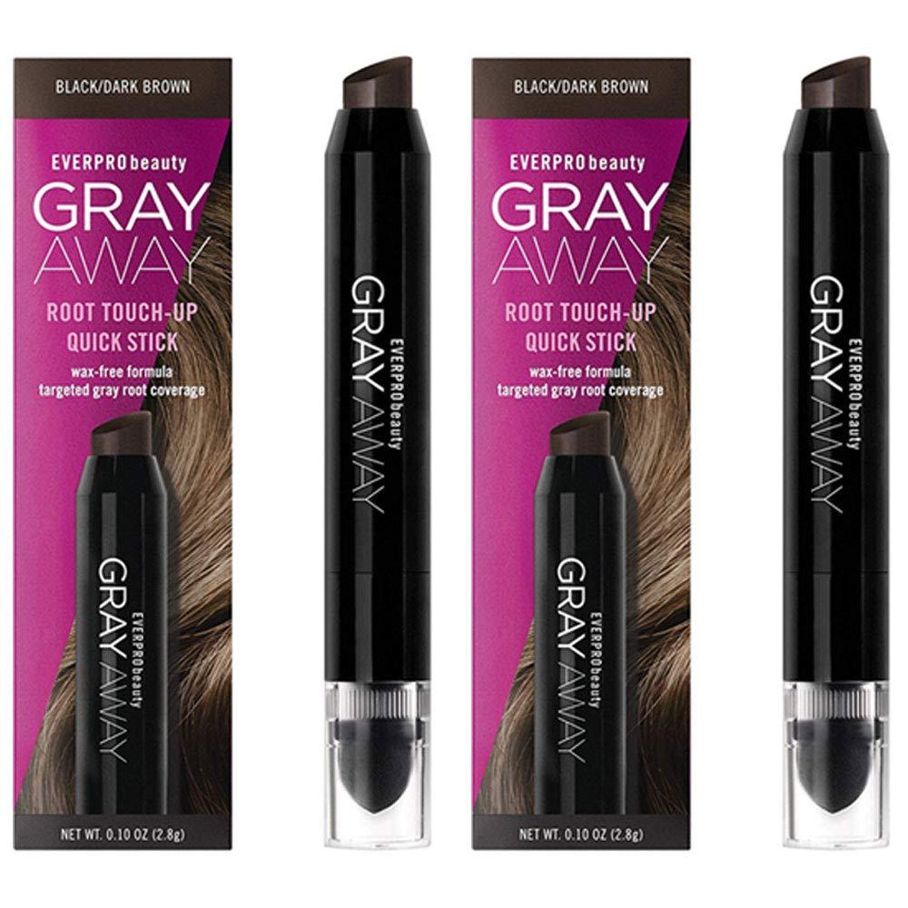 Everpro Gray Away Root Touchup Quick Stick Black/Dark Brown 0.10 Oz