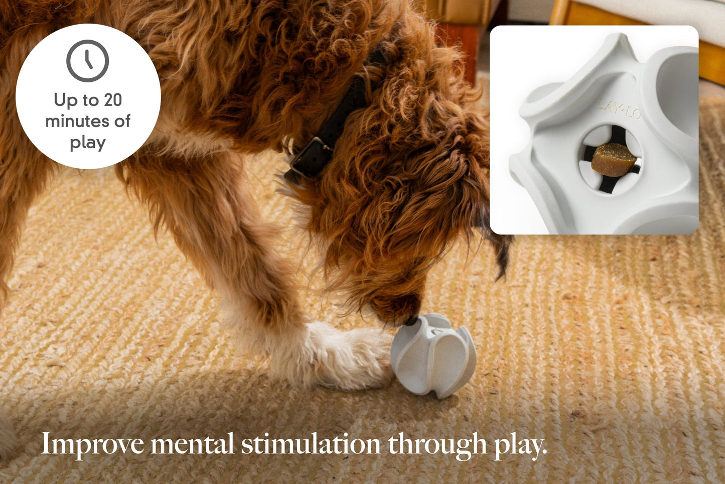 LAY LO Treat Dispensing Rubber Toy