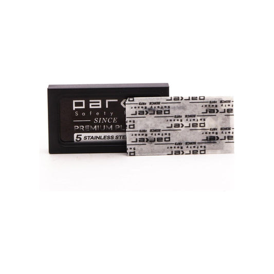 Parker Premium Platinum Stainless Steel DE Razor Blade - 100 Blades