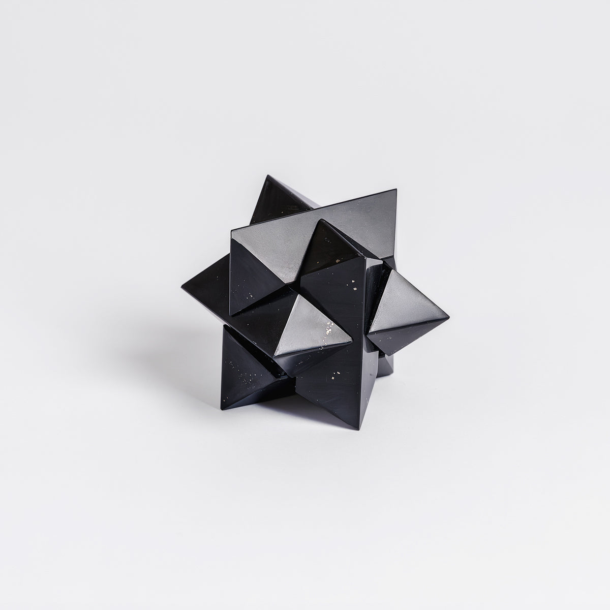 Burr Star 3D gemstone puzzle in Black Onyx