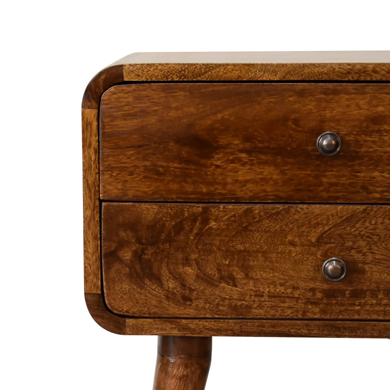 Solid Wood Curved Nightstand