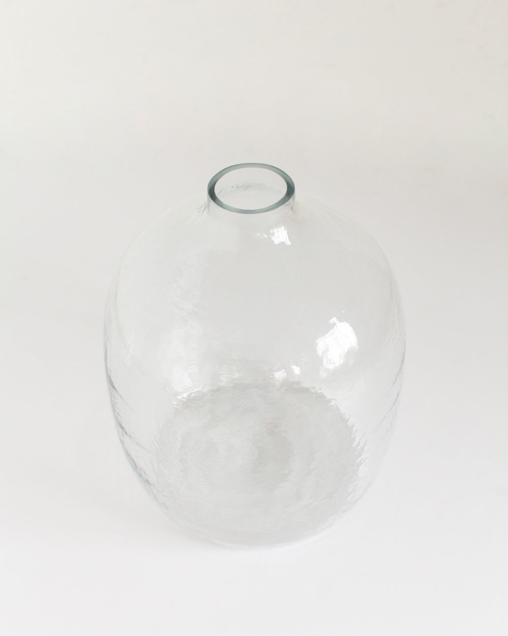 Hebron Hammered Glass Vase - Clear
