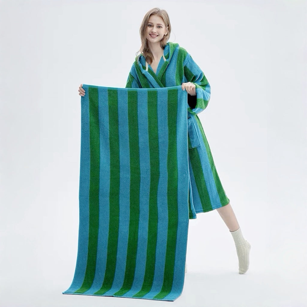 Ultra Soft Absorbent Terra Stripe Bath Towel