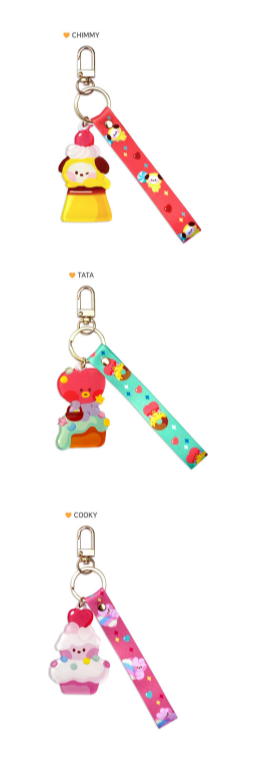 BTS x BT21 Sweetie Figure Acrylic Strap Keyring