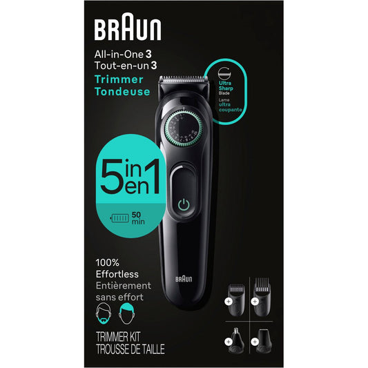 Braun Series 3 3450 5-in-1 Men S Grooming Kit With Beard Hair Trimmer Black
