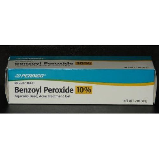 Perrigo 10% Benzoyl Peroxide Acne Treatment Gel 90gm Tube