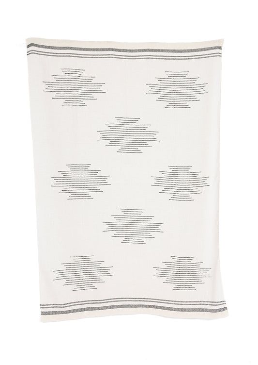Miska Collection - Handloomed Alpaca - Ink & Ivory Horizon