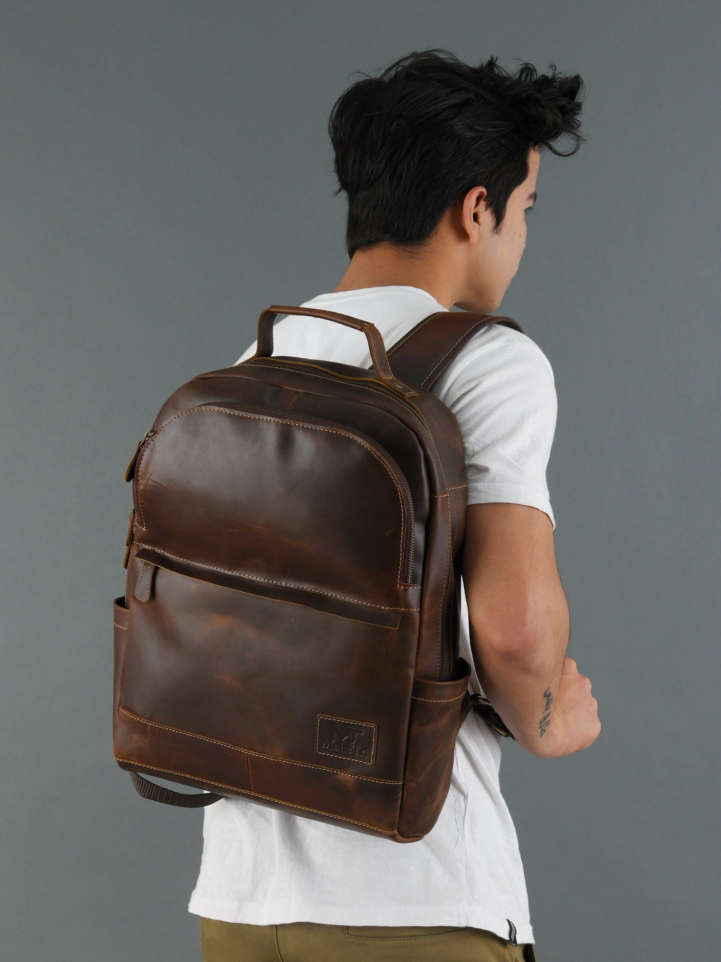 MaheTri Cambridge Unisex Buffalo Leather Backpack - Osadia Concept Store