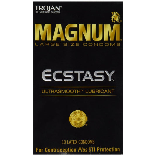 Trojan Magnum Ecstasy Large Size Lubricated Condoms