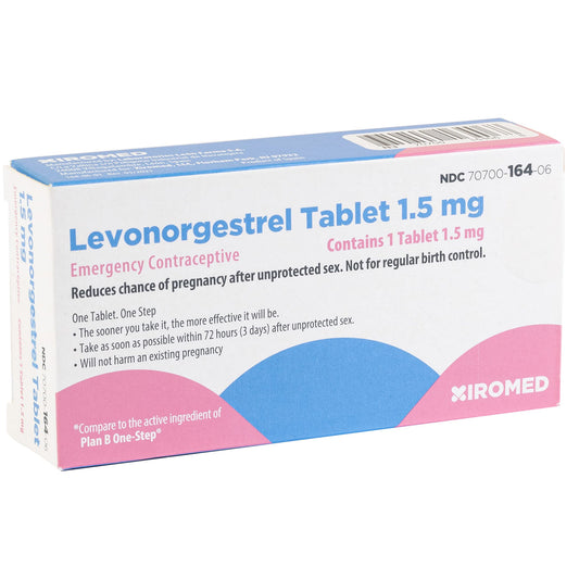 Xiromed Emergency Contraceptive Pill For Women - 1.5 Mg Levonorgestrel Tablet - Reduces Chance Of Pregnancy After Unprotected Sex - Compare To Plan B One-Step - Take Next Morning