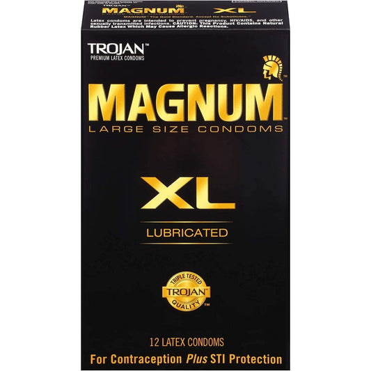 Trojan Lubricated Latex Condoms, Magnum XL, Extra Large