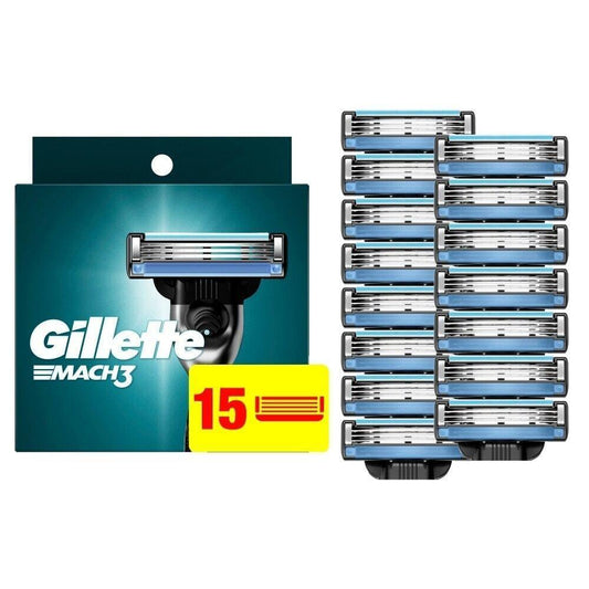 Gillette Mach3 Men’s Razor Blades, 15 Blade Refills