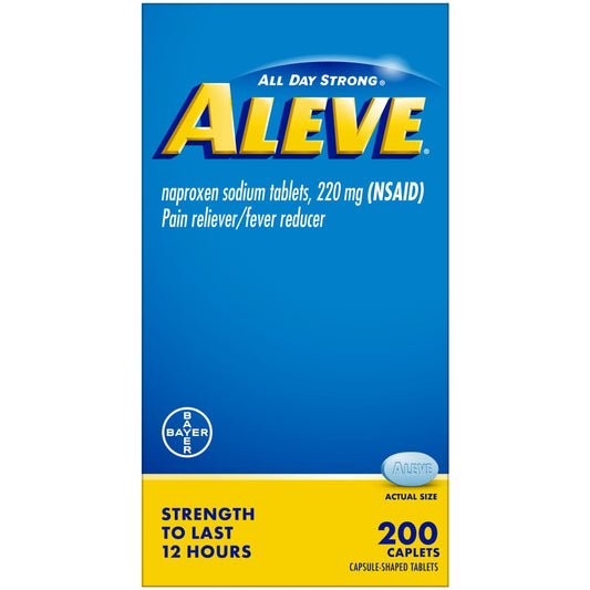 Aleve Naproxen Sodium Pain Reliever - Fever Reducer -- 220 Mg - 200 Caplets
