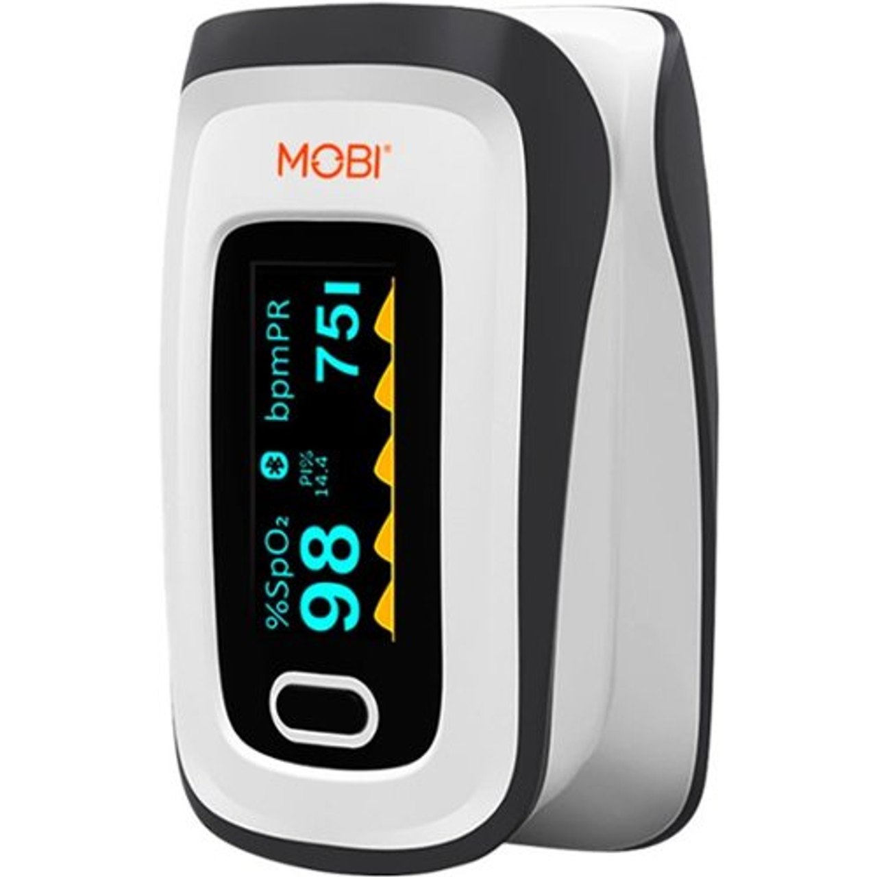 MOBI Connect Smart Fingertip Bluetooth Pulse Oximeter White