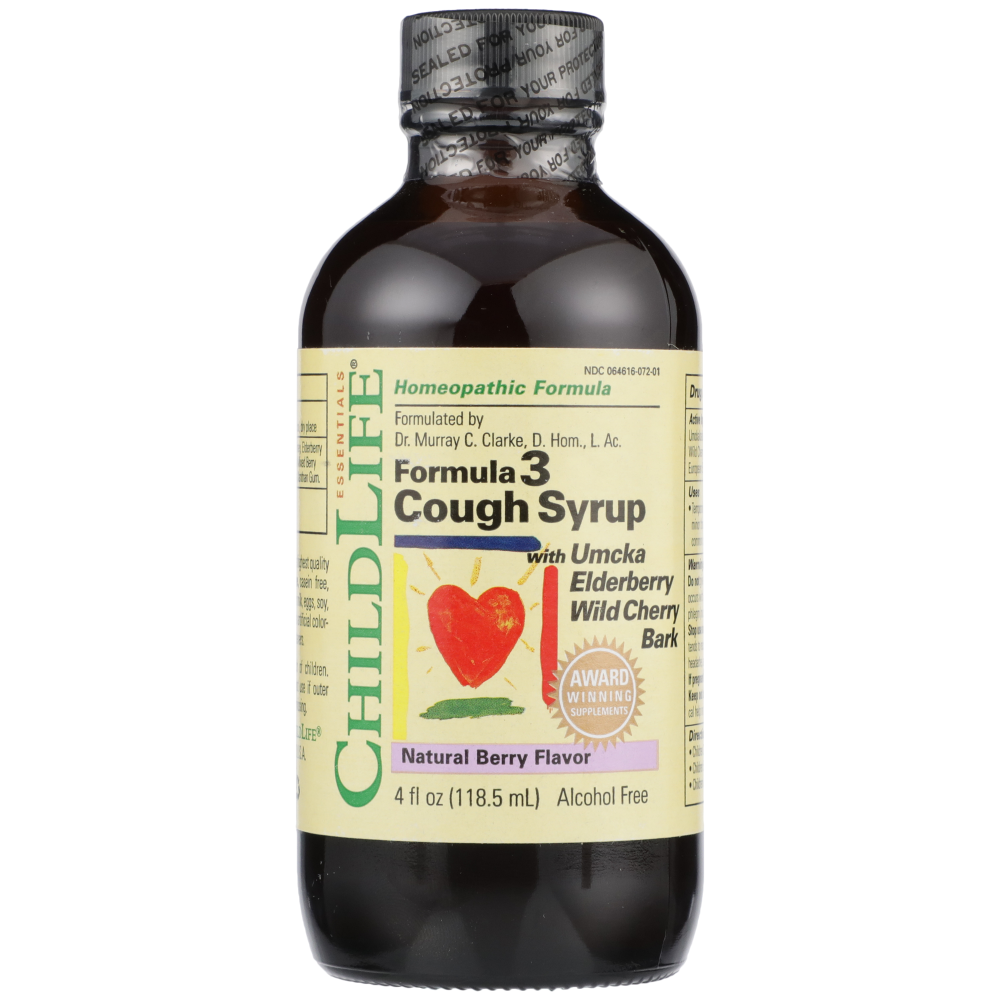 ChildLife Essentials Cough Syrup, Formula 3, Natural Berry Flavor