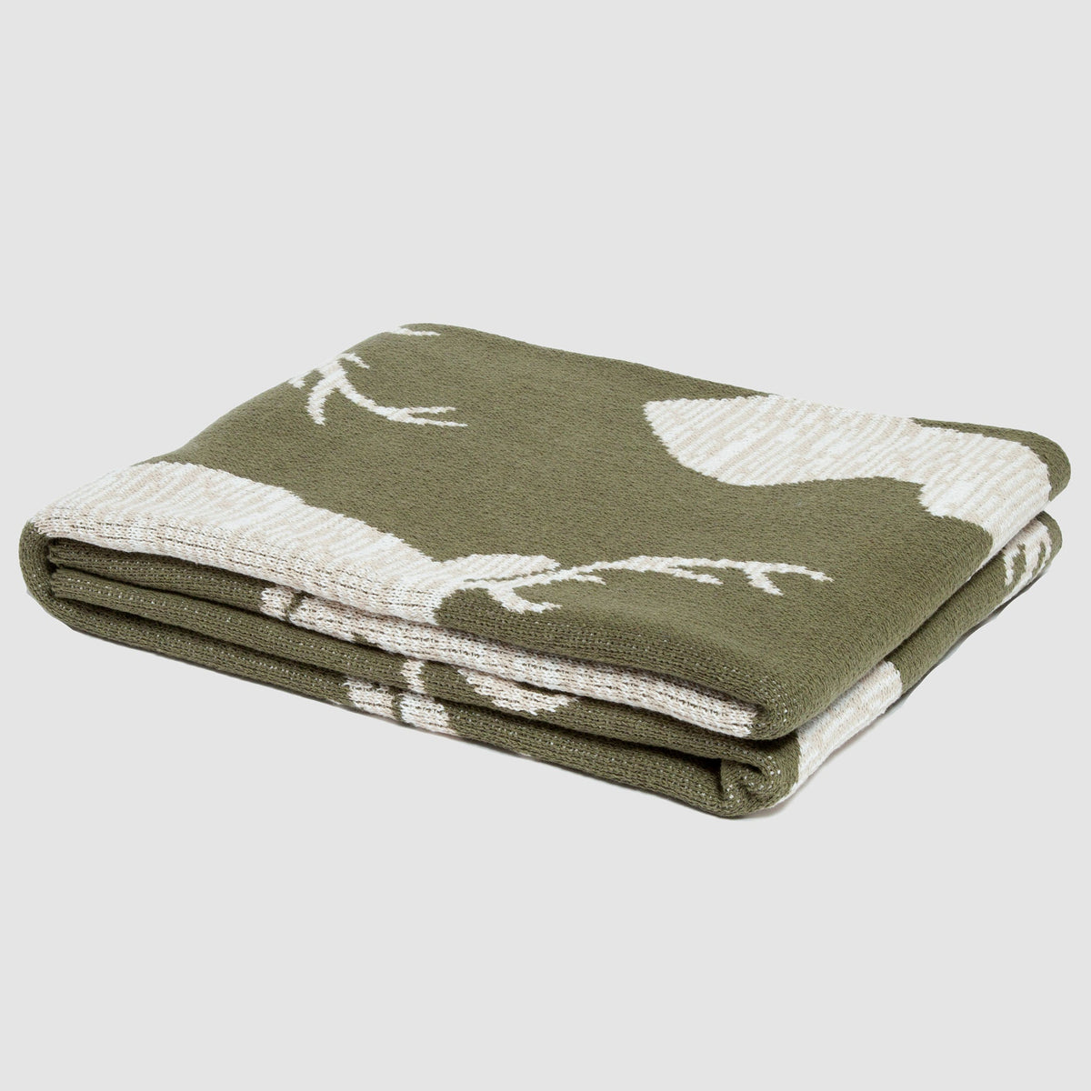 Oh Deer - Cotton Sustainable Knit Throw Blanket