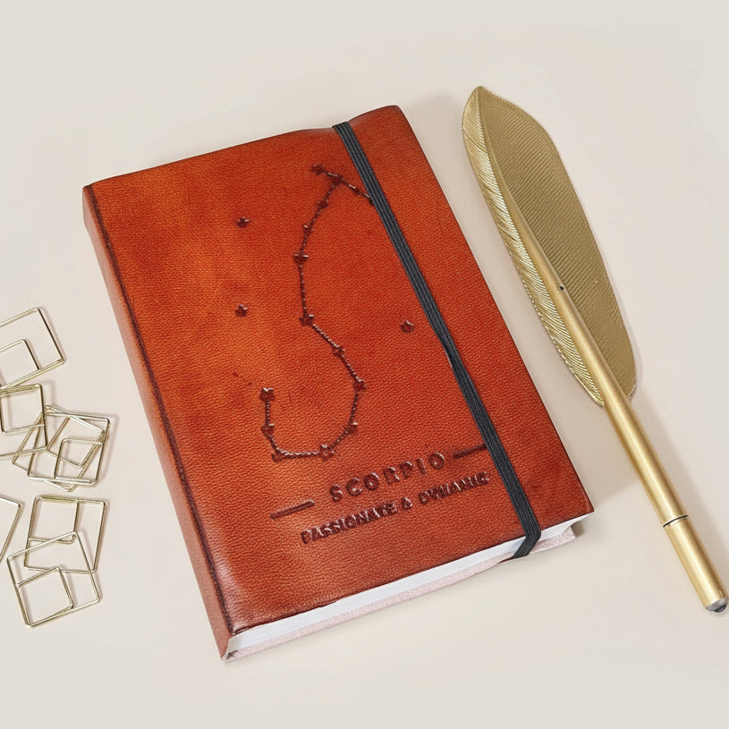 Astrology Zodiac Handmade Leather Journal