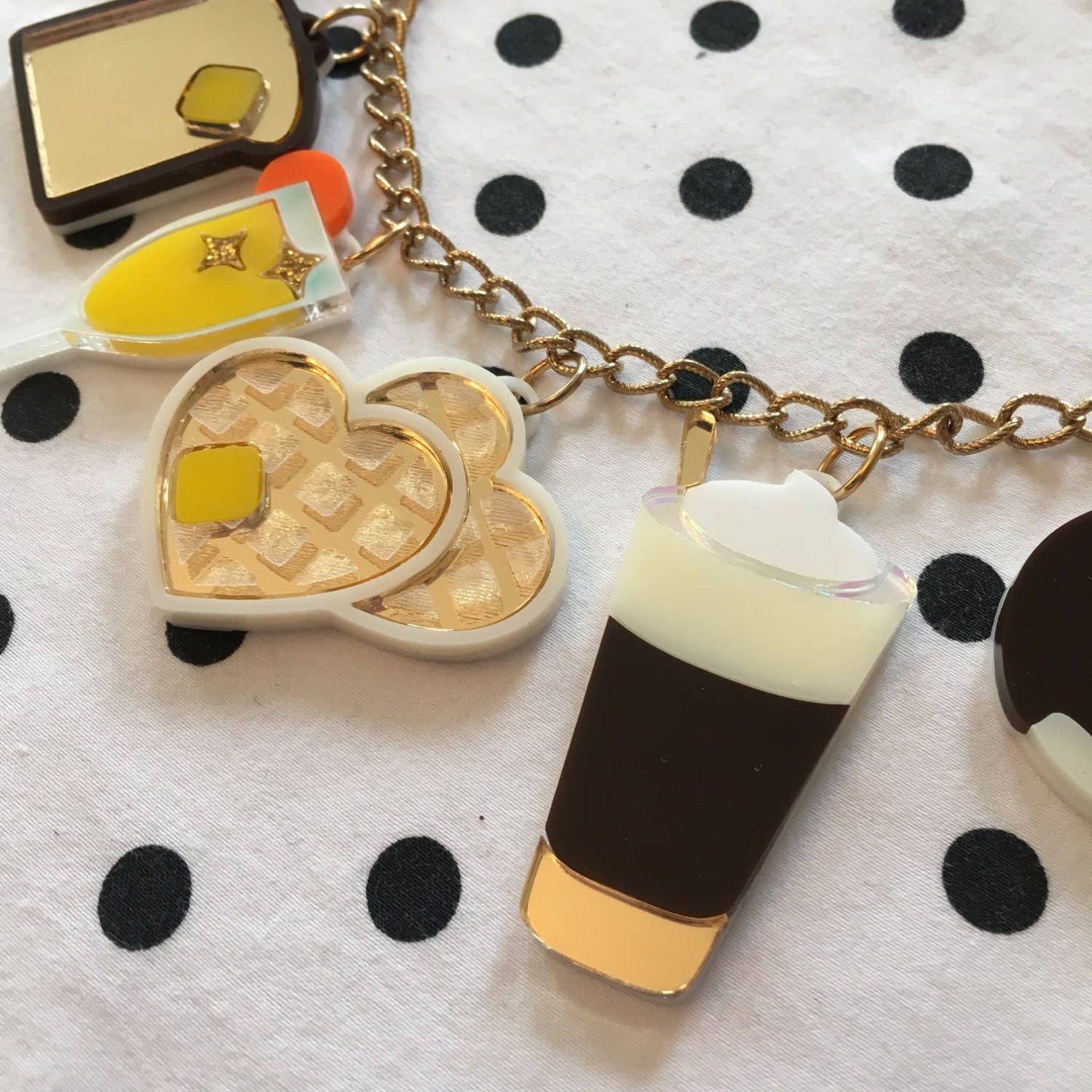 Ladies Who Brunch Acrylic Charm Statement Necklace