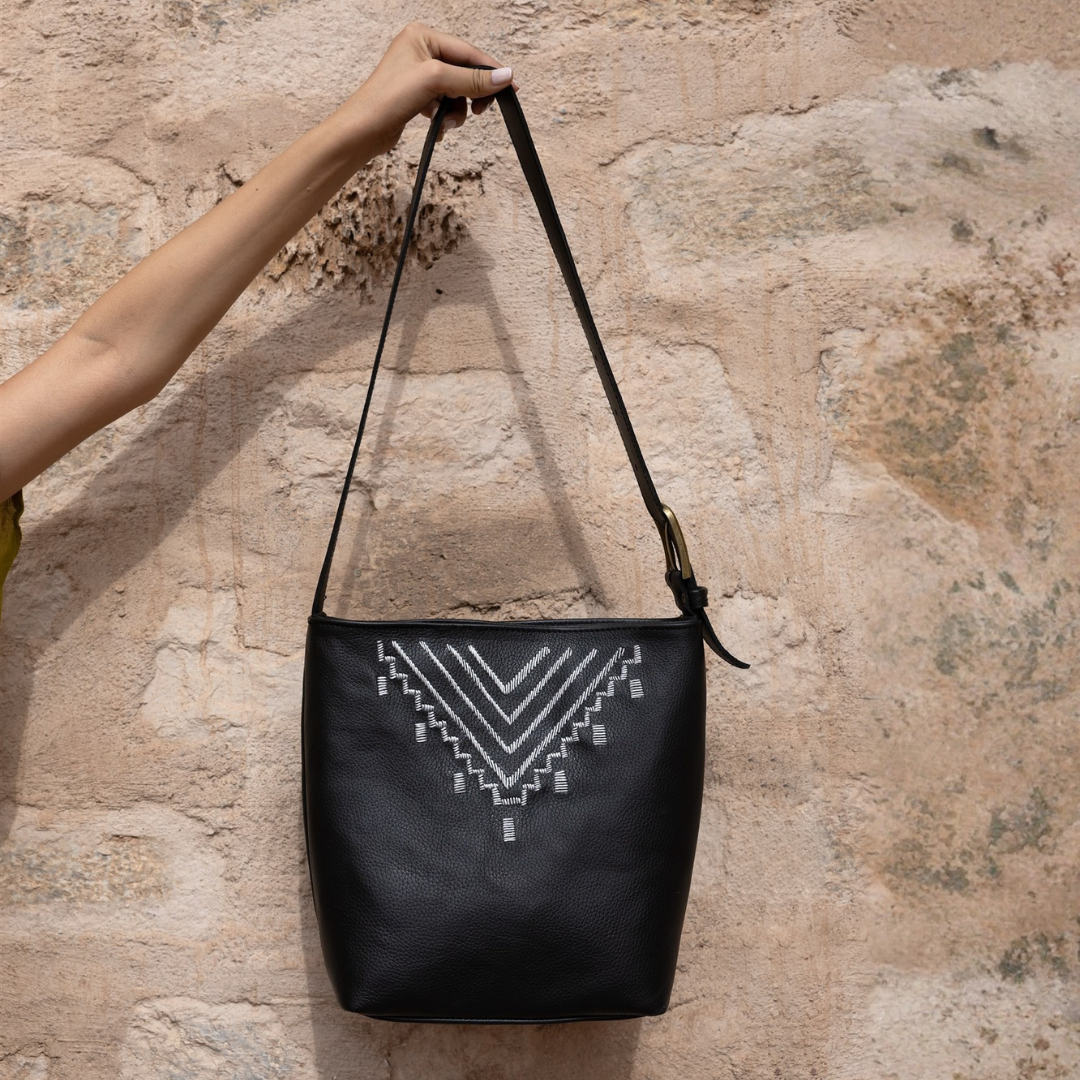 Kasbah Leather Bucket Tote