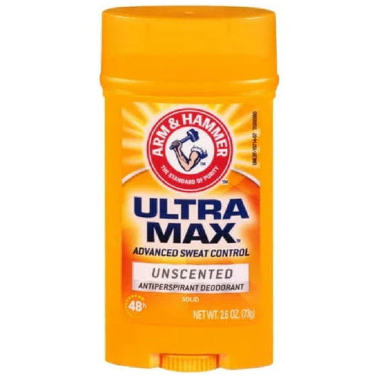 Arm & Hammer Ultra Max Solid Antiperspirant Deodorant Wide Stick Unscented 2.6 Oz