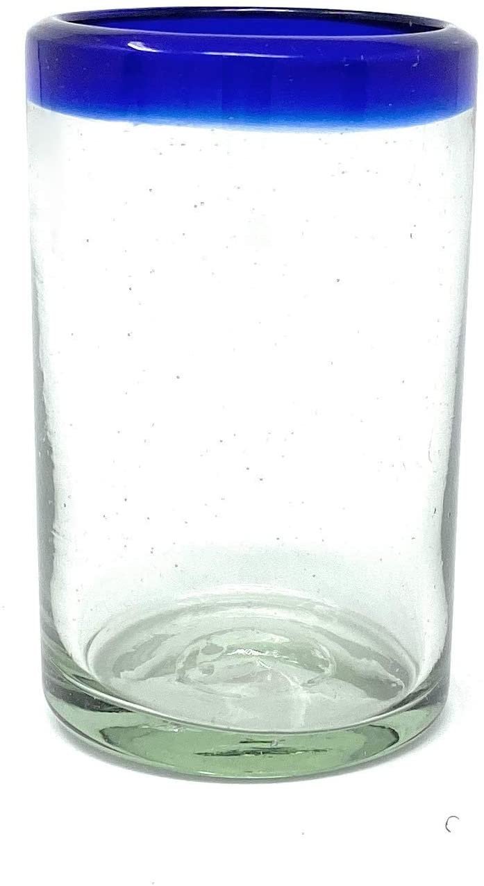 Cobalt Blue Rim Juice Glasses - Set of 6