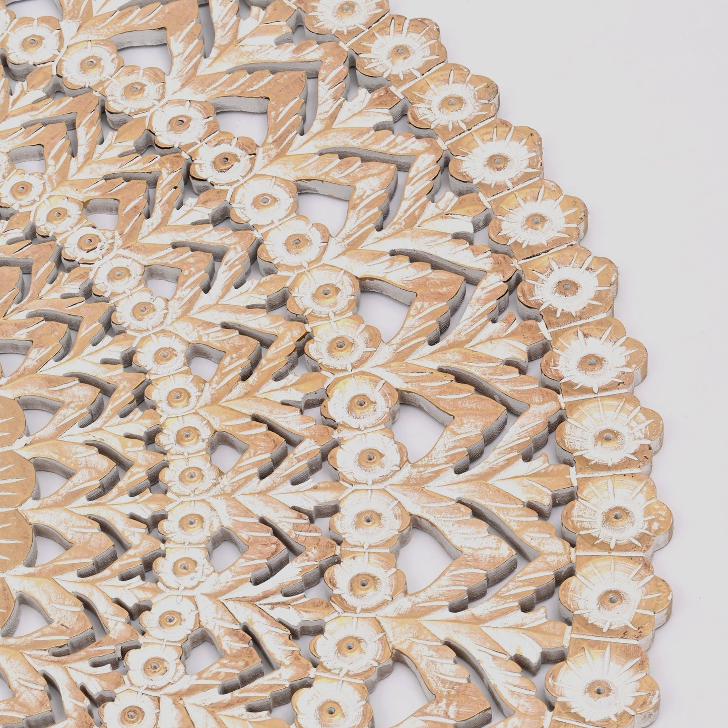 Wooden Floral Hand Carved Mandala