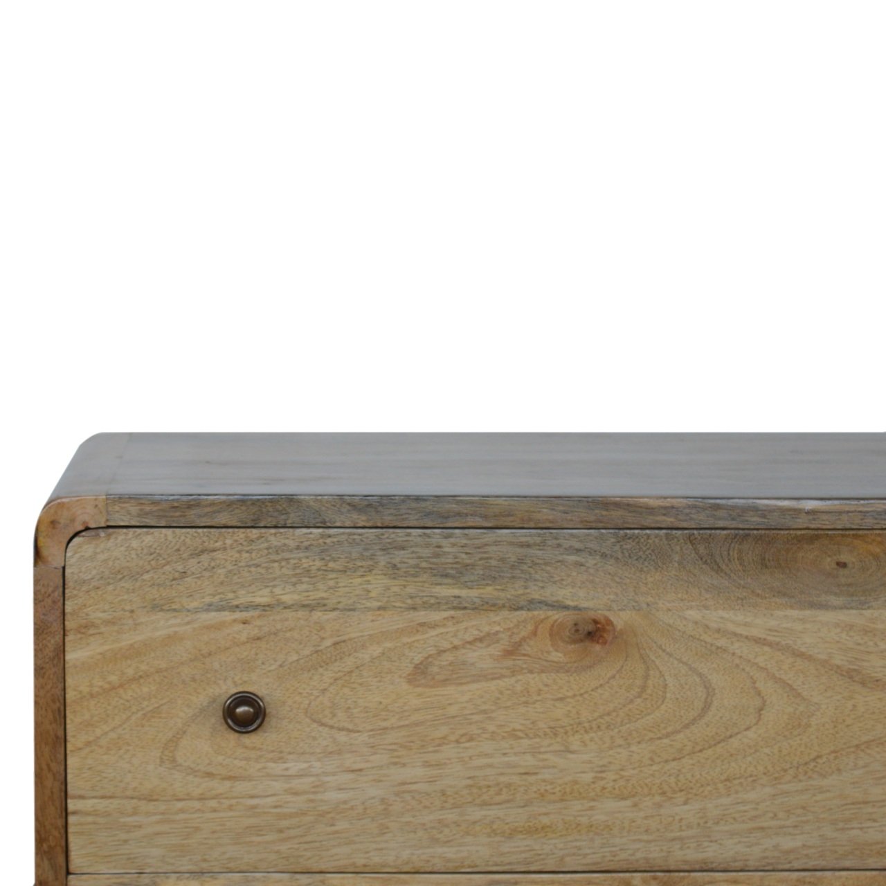 Curved Oak-ish Chest, 3-Drawers