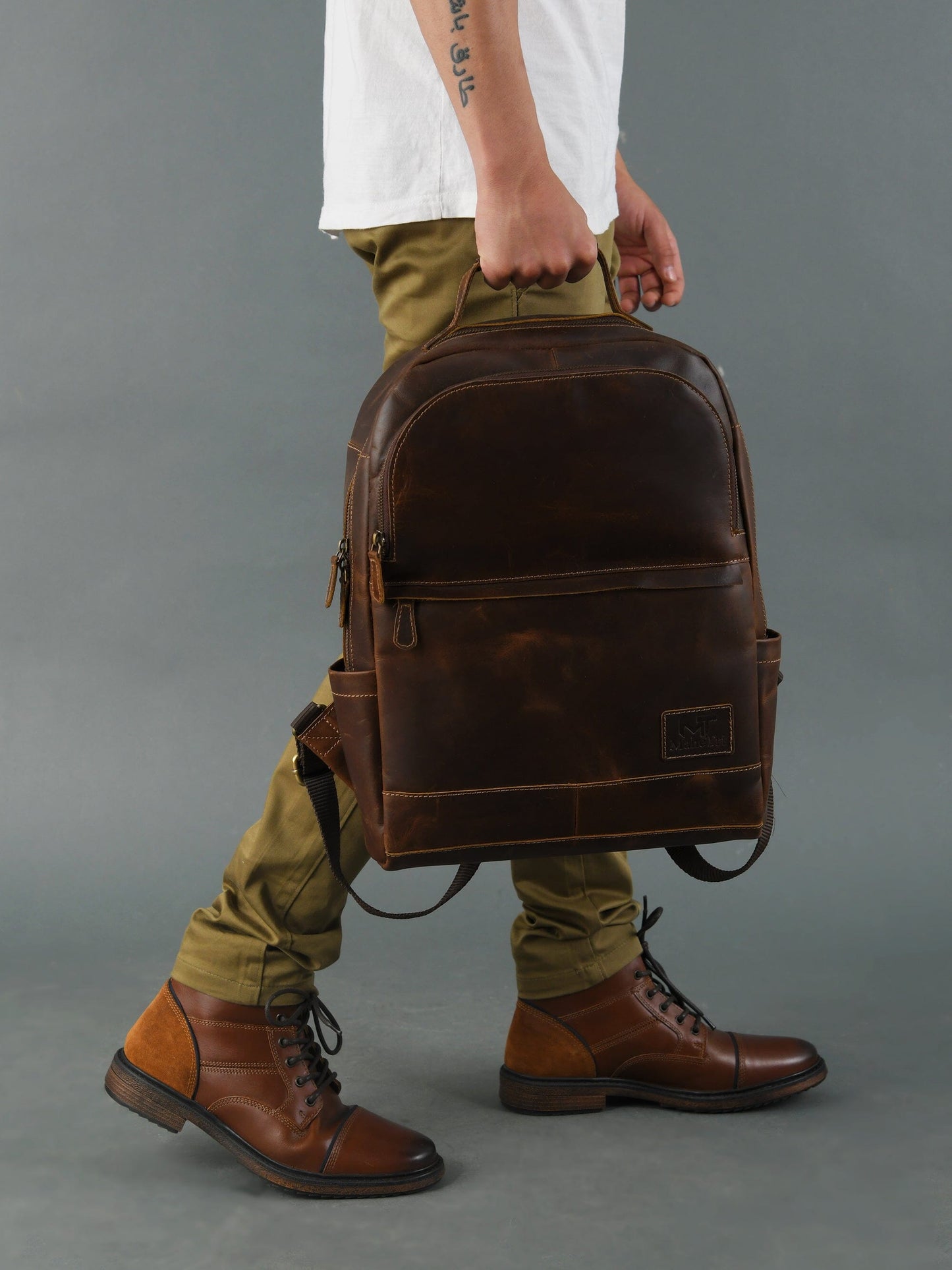MaheTri Cambridge Unisex Buffalo Leather Backpack - Osadia Concept Store