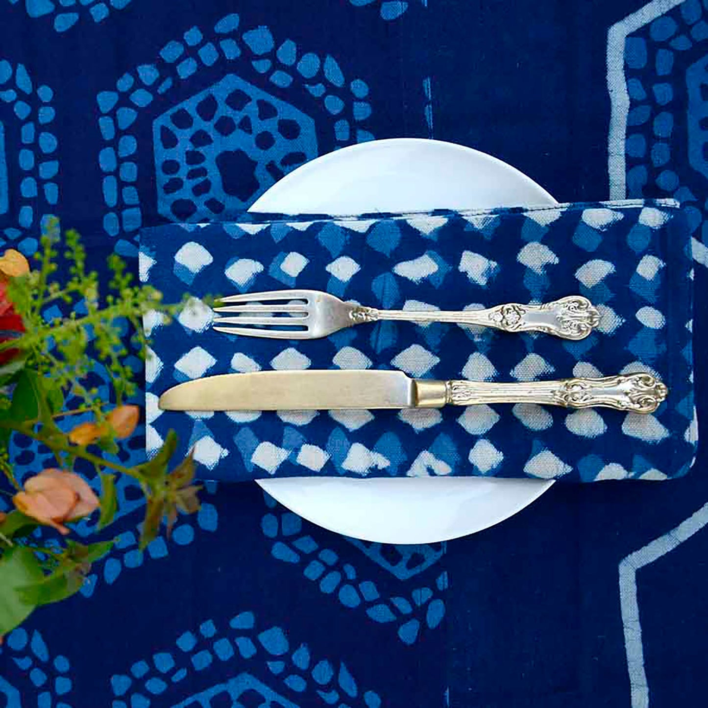 Artisan Printed Cloth Napkins (Set of 4) - Karma