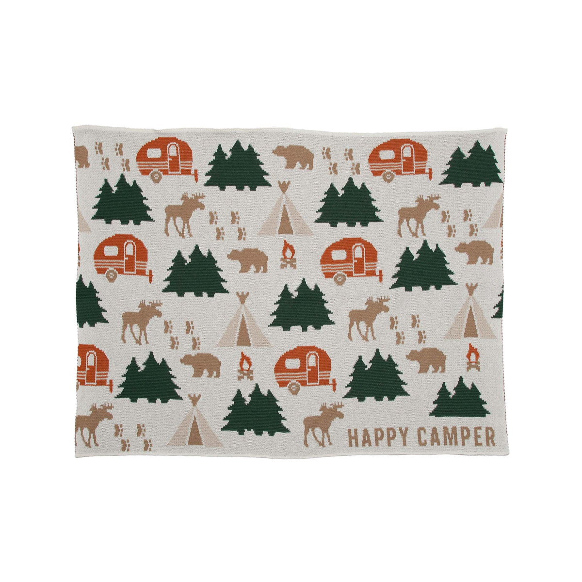 Baby Happy Camper - Cotton Knit Blanket