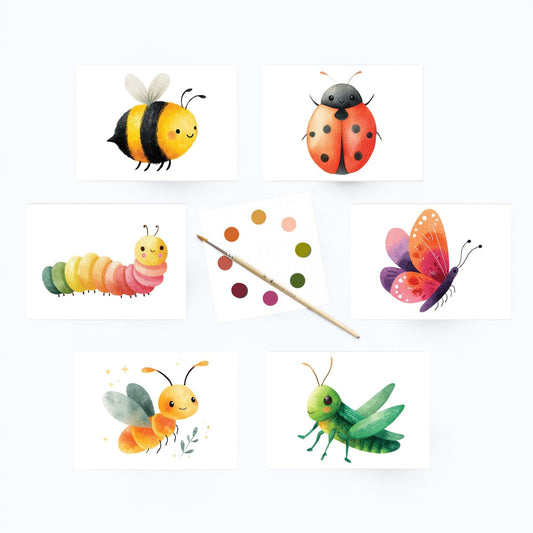 Garden Friends Watercolor Postcard Kit