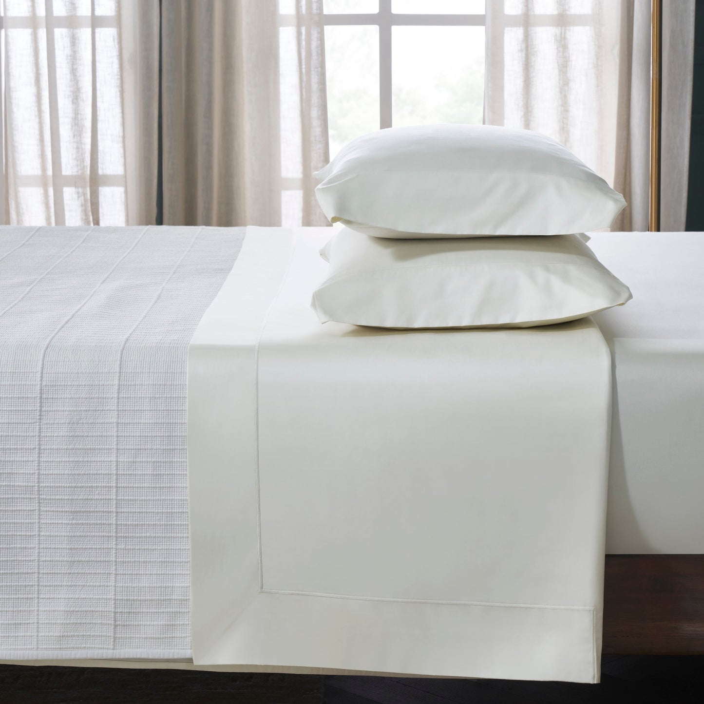 S/2 Corvelle Supima Cotton Sateen Pillowcases