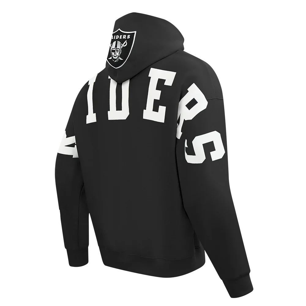 Pro Standard Las Vegas Raiders Wingspan Drop Shoulder Hoodie - Black