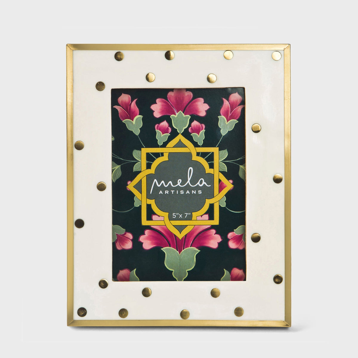 Sitara Resin & Brass Inlay Ivory Photo Frame