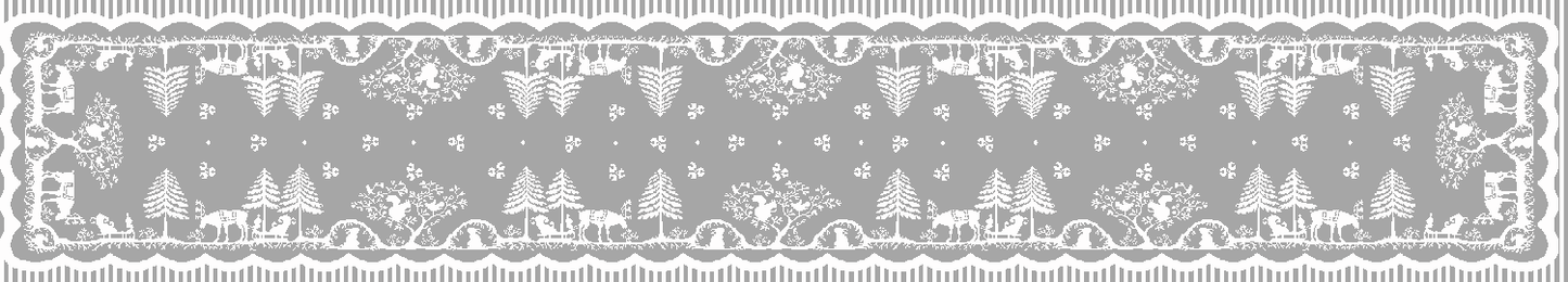 Prince of Scots Scottish Leno Gauze Table Runner ~ Gold Lurex ~