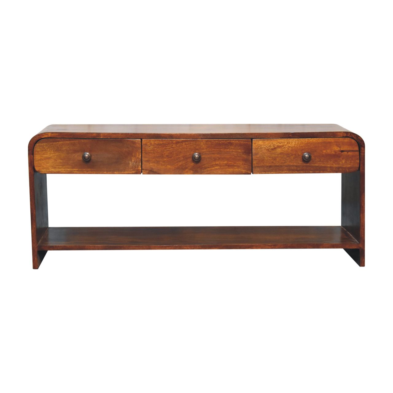 Solid Wood Aspen Slim Media Unit