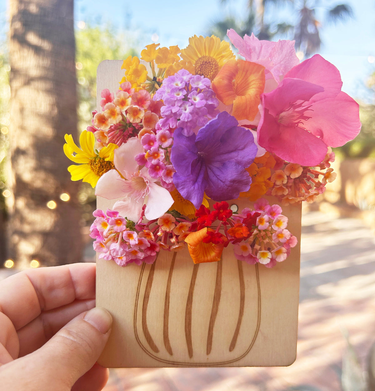 Two boards, one walk. Pick wildflowers and build bouquets side by side
