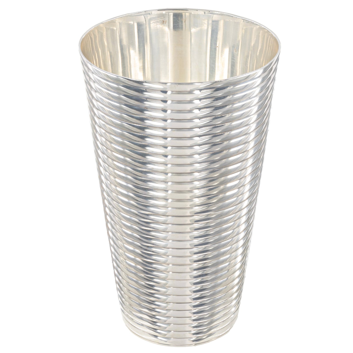 Fluted Silver Tumbler