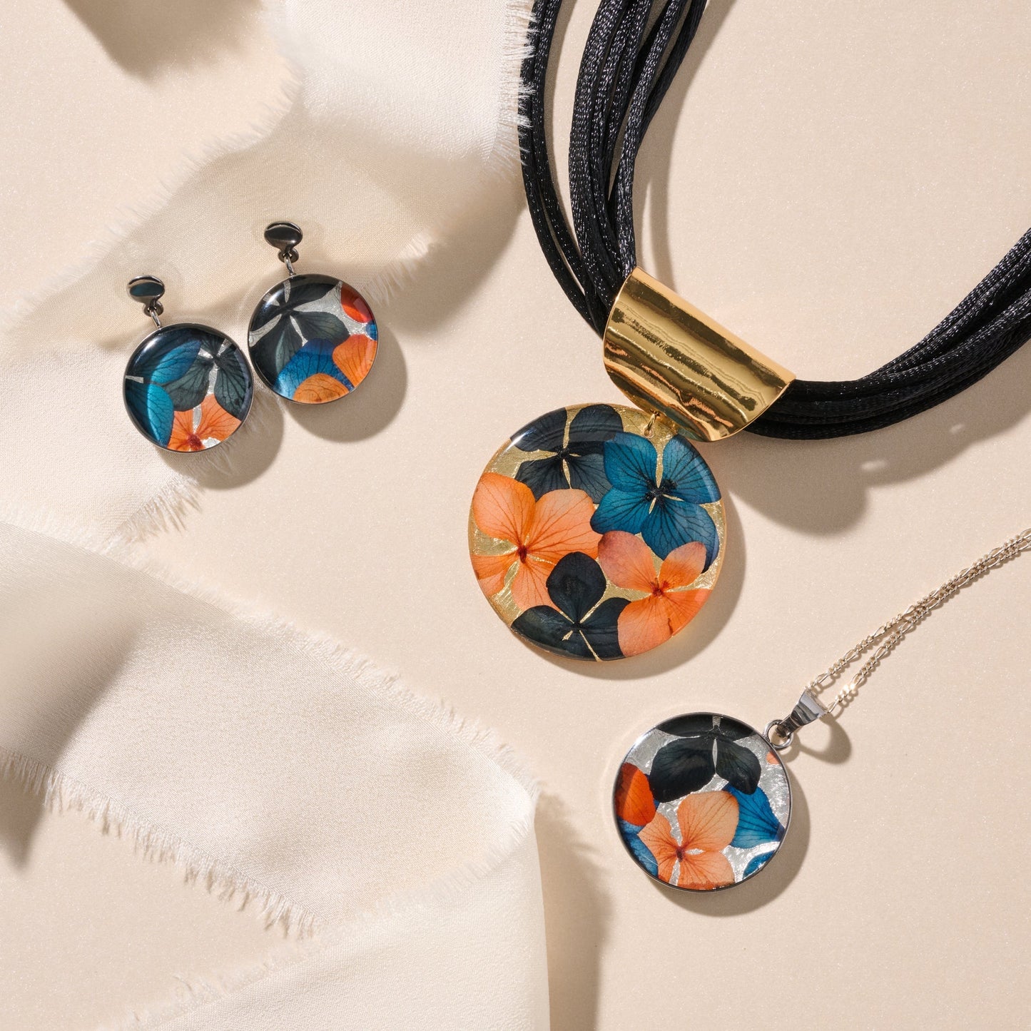 Antonella Flower Petal Drop Earrings