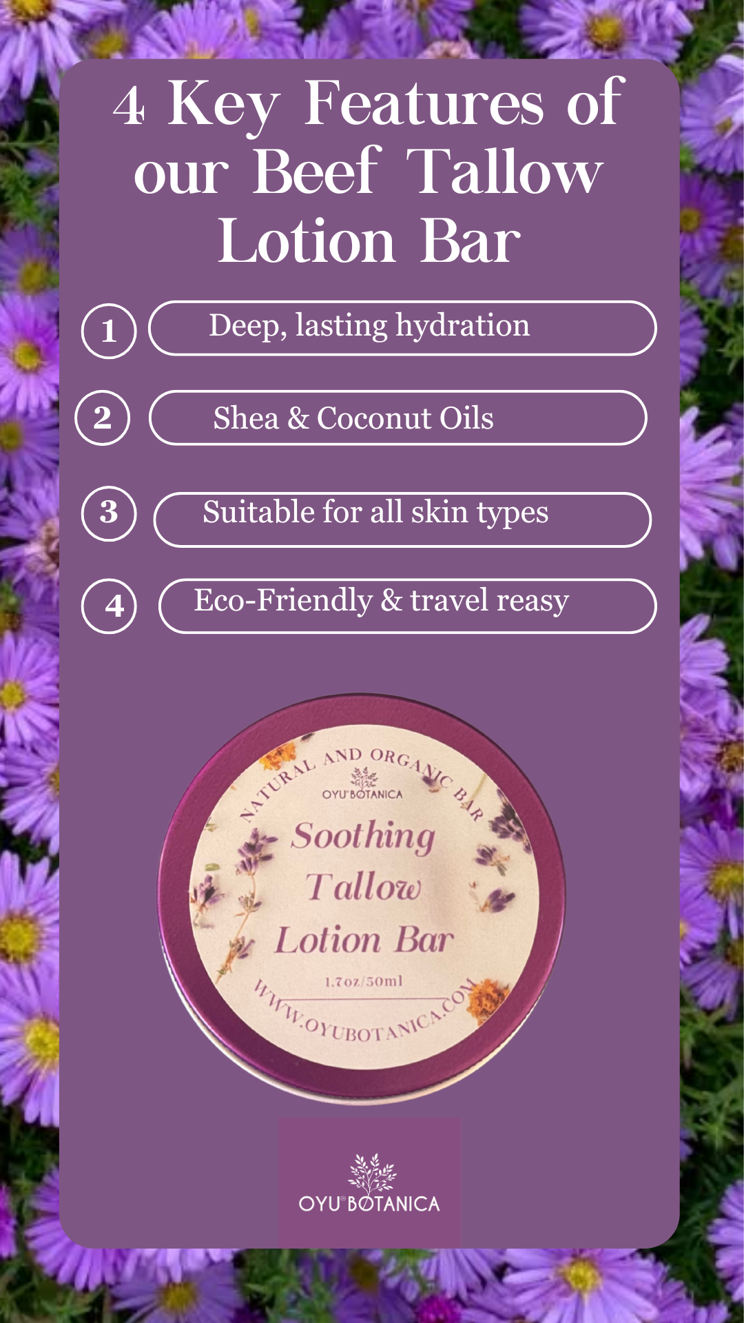 Tallow Lotion Bar (Lavender)