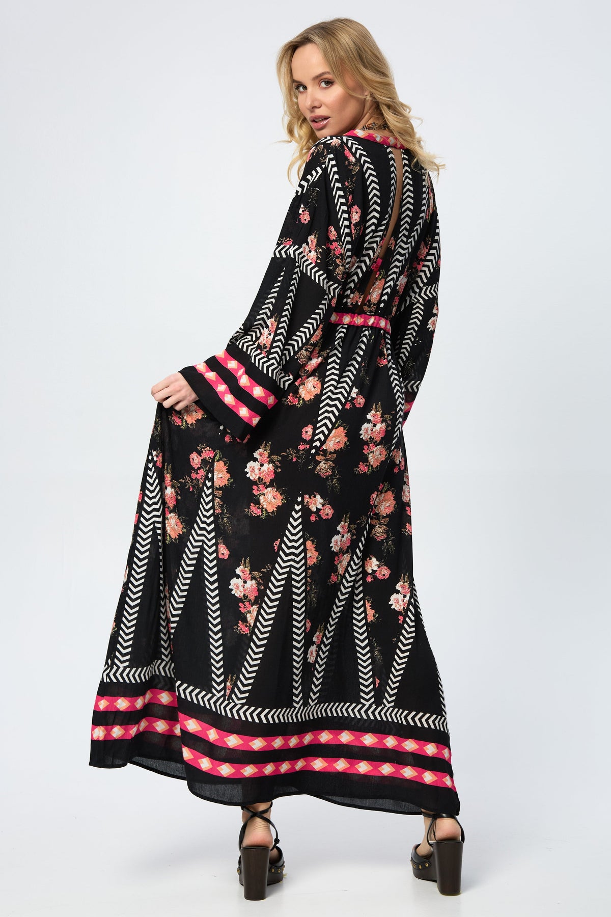 Aztec Floral Keyhole Kaftan