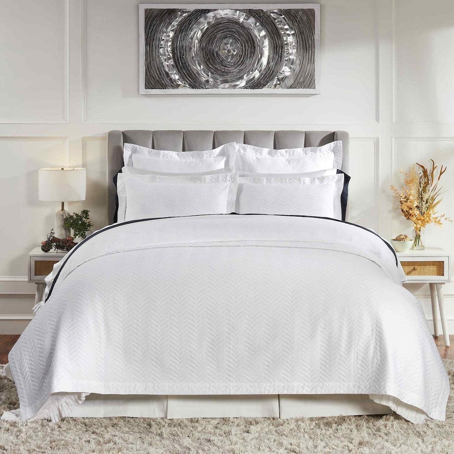 Casablanca Chevron Matelasse Coverlet