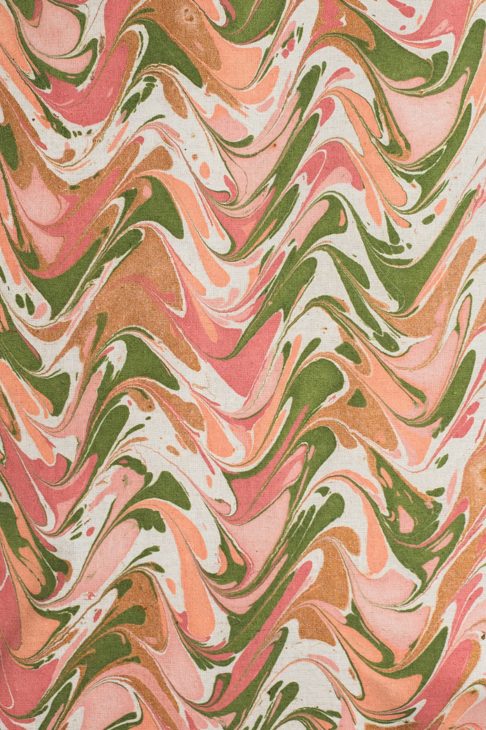 Peony Bloom Hand-Marbled Square Pillow, 20x20