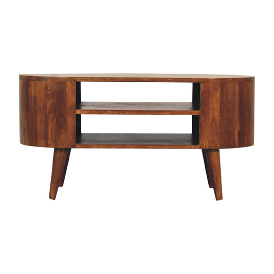 Solid Wood Cortez Chestnut Media Unit