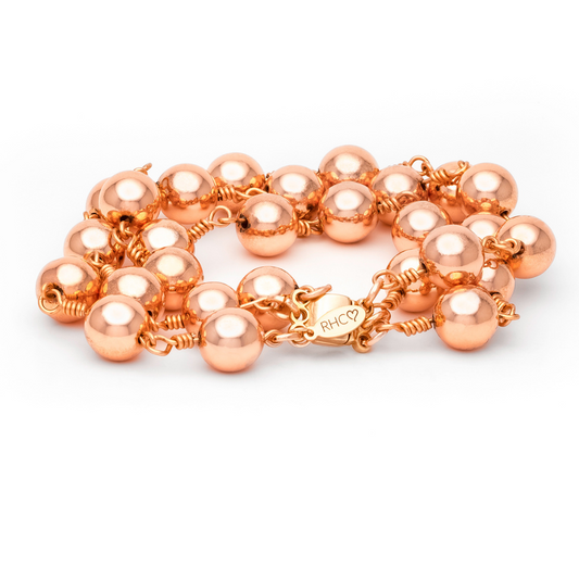 Rose Hematite 3-Strand Socialite Bracelet | Magnetic Clasp