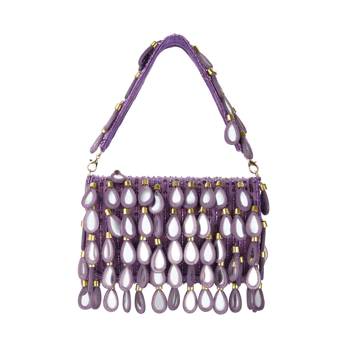 Purple Rain Beaded Bag | Evening Special Occasion Clutch